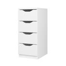 mesa de cabeceira Gaveteiro Decoracao Organiador Escritorio Branco 4 Gavetas P Cozinha - Estilo e Funcionalidade para Seu Espaço AJLstore