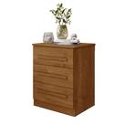Mesa de Cabeceira Império 3 Gavetas Benetil Cor:Cinamomo Mesa de Cabeceira Império 3 Gavetas Benetil Cor:Cinamomo
