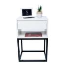 Mesa De Cabeceira Industrial 40cm Base Preta Enviamos Montado