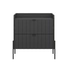 Mesa De Cabeceira Industrial 60cm Pes De Ferro Cor Preto