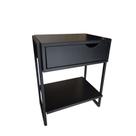 Mesa de Cabeceira Industrial com 1 Gaveta - Preto