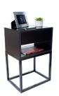 Mesa De Cabeceira Industrial Preto 40cm Base Preta Enviamos Montado