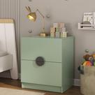 Mesa de Cabeceira Infantil com 2 Gavetas Joy Kids CabeCasa MadeiraMadeira Verde