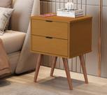 Mesa de Cabeceira JB 1818 Mesinha Apoio Decorativa Quarto Criado Moderno com 2 Gavetas Várias Cores