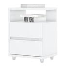 Mesa De Cabeceira Lacy Branco Brilho Henn