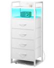Mesa de Cabeceira Lazzanto com Luz LED, 2 USB e 2 Tomadas AC Mesa de Cabeceira Lazzanto com Luz LED, 2 USB e 2 Tomadas AC