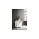 Mesa de cabeceira Lilola Home Cassini White com 2 gavetas branca/madeira