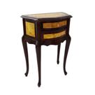 Mesa de Cabeceira Luiz XV 55cm Madeira Imbuia Contraste Luxo