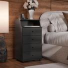 Mesa de Cabeceira Lux ll preto Mesa de Cabeceira Lux ll preto
