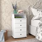 Mesa de Cabeceira Luxo II - Branco Brilho Mesa de Cabeceira Luxo II - Branco Brilho