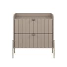 Mesa De Cabeceira Madeira Mdf 60cm Quarto Casal Pé Champagne
