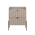 mesa de cabeceira madeira mdf estilo industrial moriah 45cm