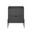 mesa de cabeceira madeira mdf estilo industrial moriah 45cm
