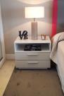 Mesa de cabeceira mdf branco laqueado