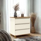 Mesa de Cabeceira Mini Cômoda Organizador 3 Gavetas Luiza - Diversas Cores - MJM Casa dos Móveis