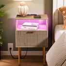 Mesa de Cabeceira Moderna JOONEE 40x30x60cm LED USB