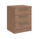 Mesa de Cabeceira Modulada 3 Gavetas Requinte+ 100% MDF Marrom Macadâmia