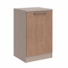 Mesa de Cabeceira Modulada Requinte com 1 Porta - Duna Line/Macadâmia