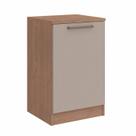 Mesa de Cabeceira Modulada Requinte com 1 Porta - Macadâmia/Duna Line