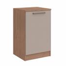 Mesa de Cabeceira Modulada Requinte com 1 Porta - Macadâmia/Duna Line