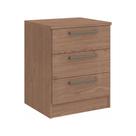 Mesa de Cabeceira Modulada Requinte com 3 Gavetas - Macadâmia