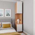 Mesa de Cabeceira Modular Direita 2 Portas 1 Gaveta Hera CabeCasa MadeiraOriginals