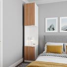 Mesa de Cabeceira Modular Esquerda 2 Portas 1 Gaveta Hera CabeCasa MadeiraOriginals Algodão Louro/Louro