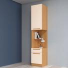 Mesa de Cabeceira Módulo Esquerdo 2 Portas 1 Gaveta San Diego Yescasa Marrom Tauari Ambar/Off White Mesa de Cabeceira Módulo Esquerdo 2 Portas 1 Gaveta San Diego Yescasa Marrom Tauari Ambar/Off White