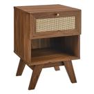 Mesa de cabeceira Modway Soma Accent em nogueira 39x39x55 cm Mesa de cabeceira Modway Soma Accent em nogueira 39x39x55 cm