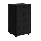 Mesa de Cabeceira Multiuso Classic 4 Gavetas p/ Quarto ou Escritorio