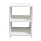 Mesa de Cabeceira Nicho Decorativo Quarto Sala 45x30x30cm Branco