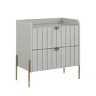 mesa de cabeceira off white moderna moriah 60cm alto padrão
