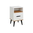 Mesa de Cabeceira OLD 2 Gavetas e Nicho Para Quarto Moderno e Elegante