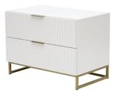 Mesa de Cabeceira Ondulada Maxi Branco Westwing