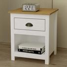 Mesa de Cabeceira Para Quarto 1 Gaveta Lázio Branco/Freijó F07 - Mpozenato Mesa de Cabeceira Para Quarto 1 Gaveta Lázio Branco/Freijó F07 - Mpozenato