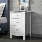 Mesa de Cabeceira para Quarto 3 Gavetas 40cm x 60cm Branco Mesa de Cabeceira para Quarto 3 Gavetas 40cm x 60cm Branco