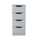 Mesa De Cabeceira Para Quarto Escritório 4 Gavetas Branco