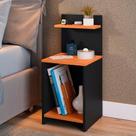 Mesa de Cabeceira para Quarto Nicho Prateleira Decorativa Porta Livros e Objetos Fantasy - Preto/ Cinamomo