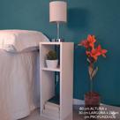 Mesa De Cabeceira Pequena 20x20x60cm Branco Quarto Sala Mesa De Cabeceira Pequena 20x20x60cm Branco Quarto Sala
