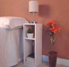 Mesa De Cabeceira Pequena 20x20x60cm Branco Quarto Sala
