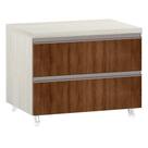 Mesa De Cabeceira Prime Plus 60 Cm Legno Crema C/ Dourado