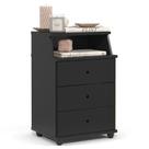 Mesa de Cabeceira Quarto Luxo New com 3 Gavetas