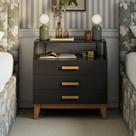 Mesa de Cabeceira Quarto Mini Cômoda com 3 Gavetas Elegance - Cores