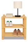 Mesa de Cabeceira Rack Aparador Madeira Pinus Estante Livros 3 Prateleiras