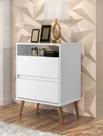 Mesa de Cabeceira Retrô Classico Plus Pés Palito branco