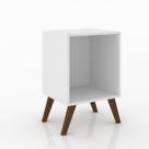 Mesa de Cabeceira Retrô com Nicho Rt 3013 Branco