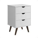 Mesa de cabeceira Retrô Esplanada Grécia plus - Branco Mesa de cabeceira Retrô Esplanada Grécia plus - Branco