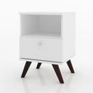 Mesa de Cabeceira Retrô RT 3019 - 1 Gaveta e 1 Nicho - Móvel Bento