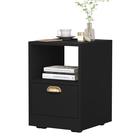 Mesa De Cabeceira Retrô Set Compacta Com Rodizíos 1 Gavetas