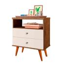 Mesa de Cabeceira Retro Status 2G Jequitibá Off White J&A